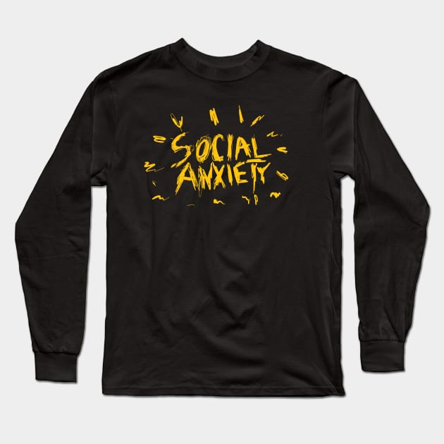 The Terror of Social Anxiety Long Sleeve T-Shirt by Commykaze